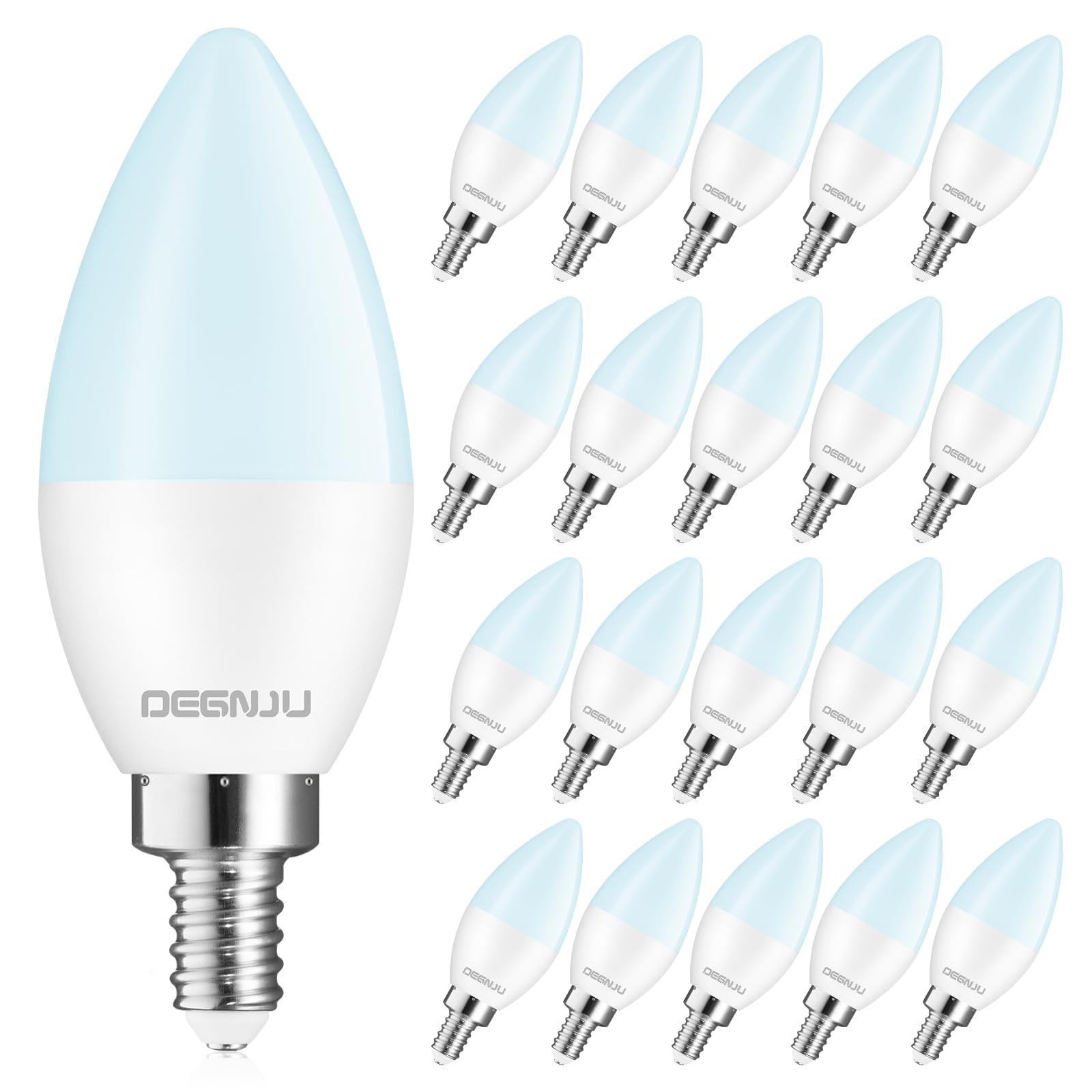 DEGNJU chandelier bulb 60W equivalent for bright, energy-efficient illumination.