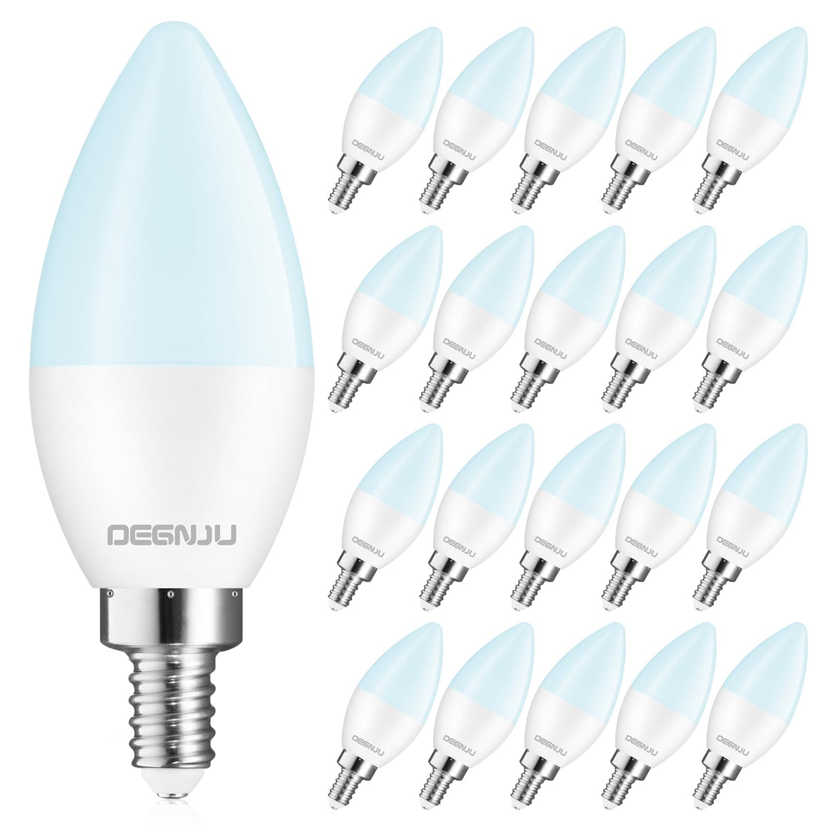 DEGNJU chandelier bulb 60W equivalent for bright, energy-efficient illumination.