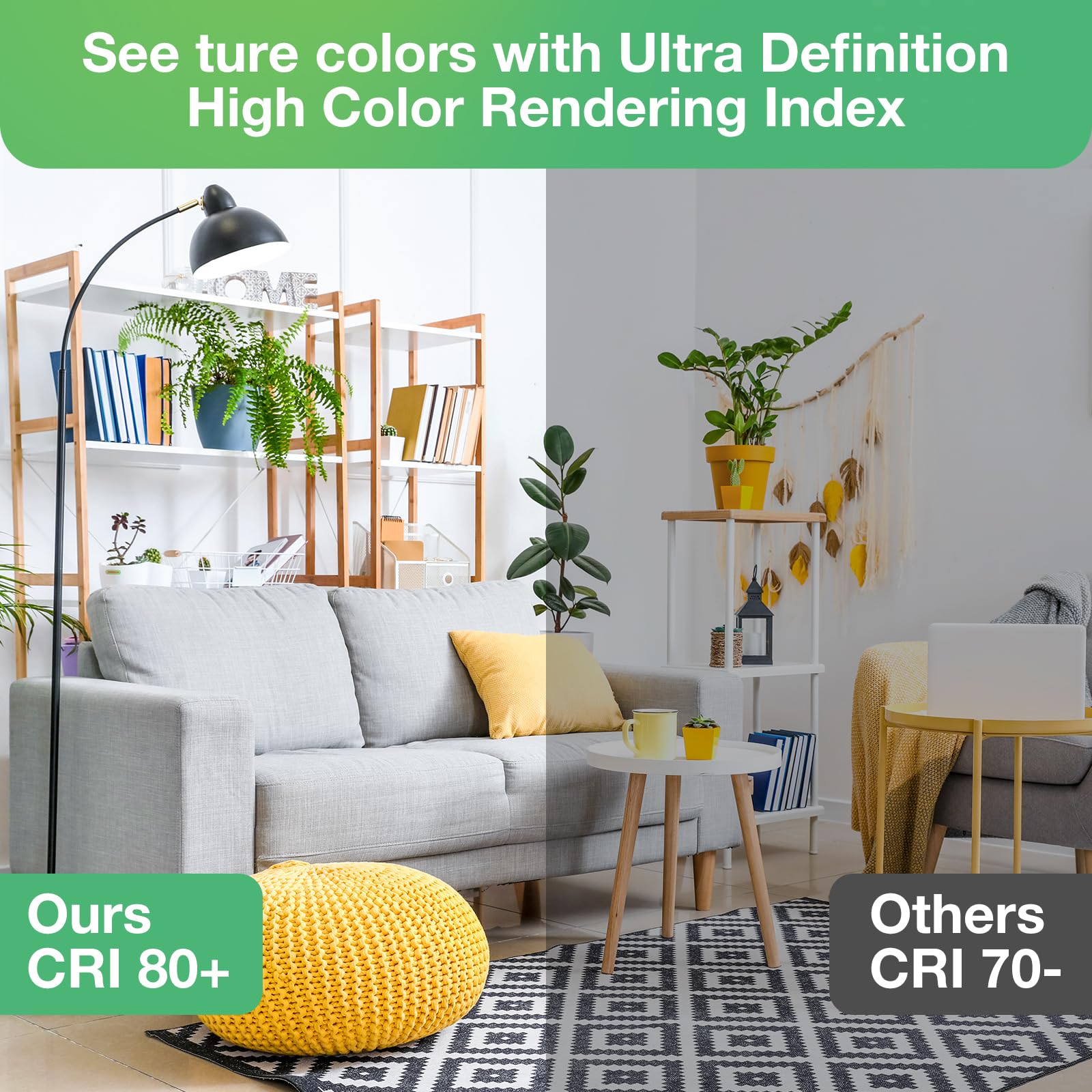 DEGNJU high-CRI lighting renders colors more accurately.