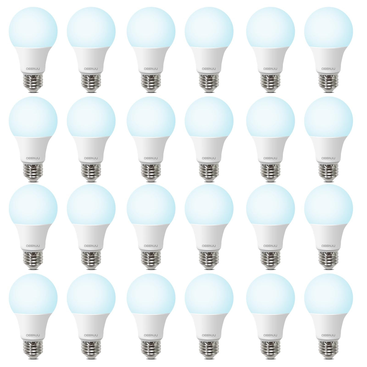 DEGNJU LED bulb daylight 5000K, 800 lumens, energy-efficient brightness for rooms