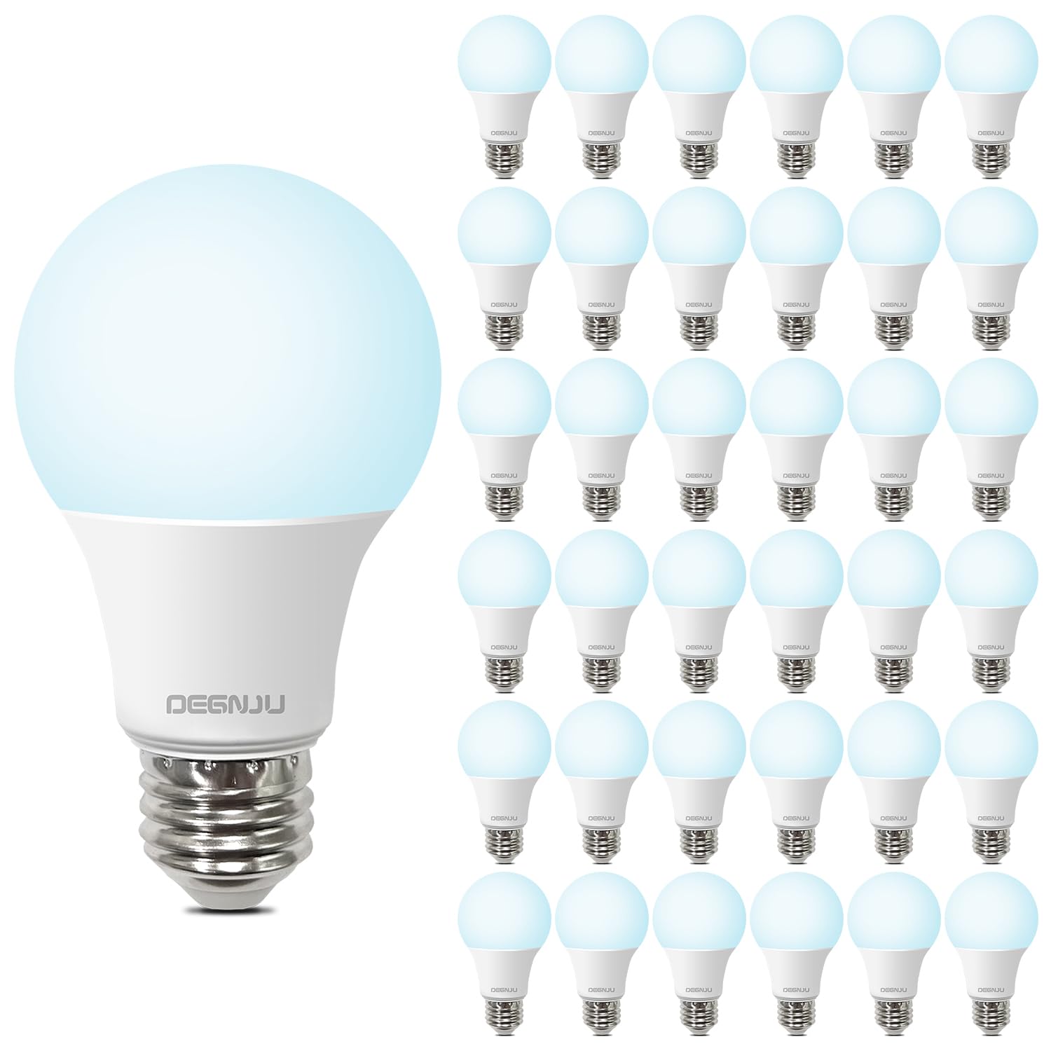 DEGNJU 36-pack LED bulbs in packaging for home lighting