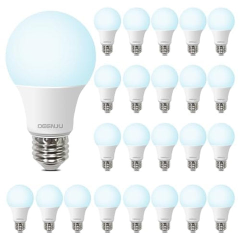 DEGNJU LED bulbs daylight 5000K deliver crisp 800 lm for living areas.