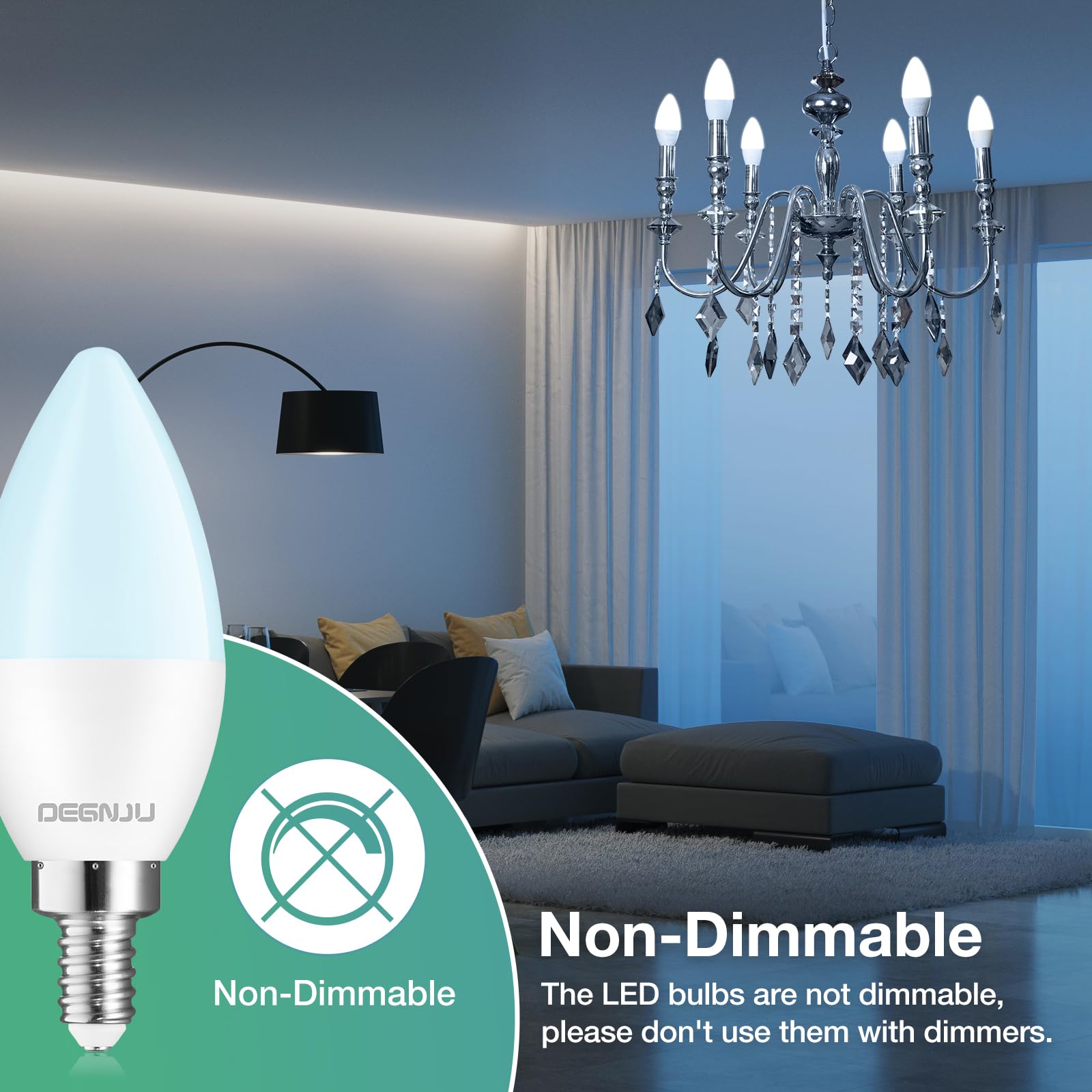 DEGNJU low heat LED bulb stays cool to touch during extended use.