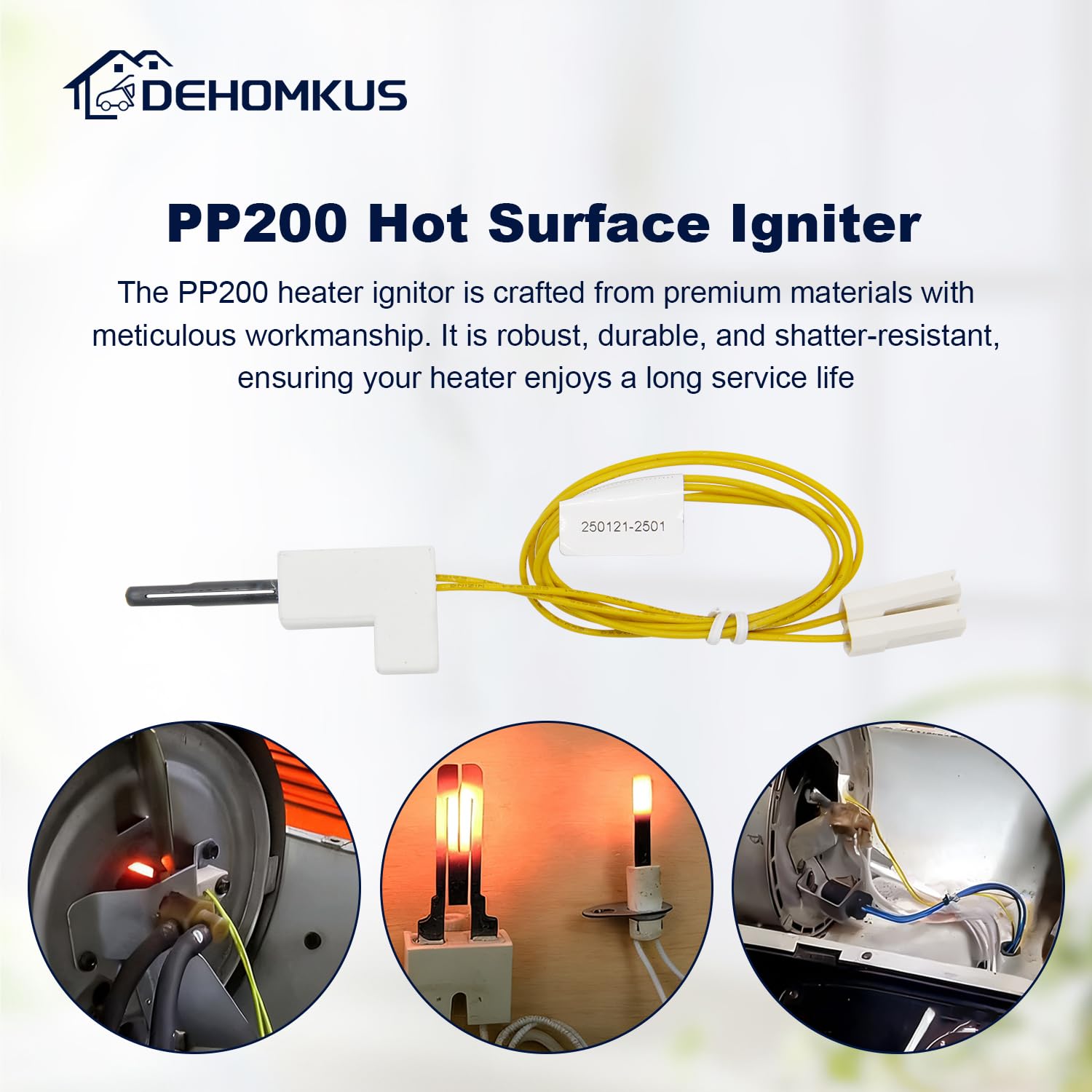 DEHOMKUS hot surface ignitor detailed view shows premium build