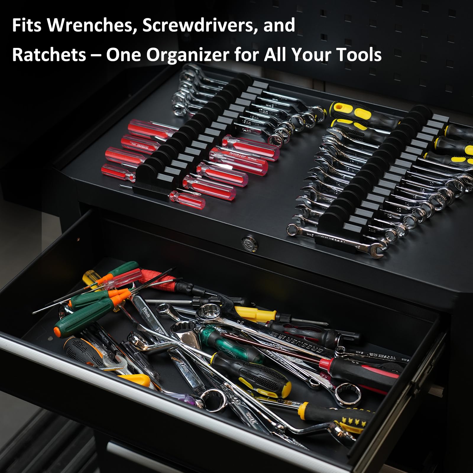 DEHOYI customizable expandable screwdriver holder lets you tailor storage to your toolkit.