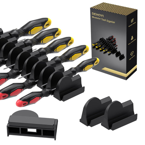 DEHOYI magnetic modular screwdriver organizer base keeps tools secure in metal drawers.