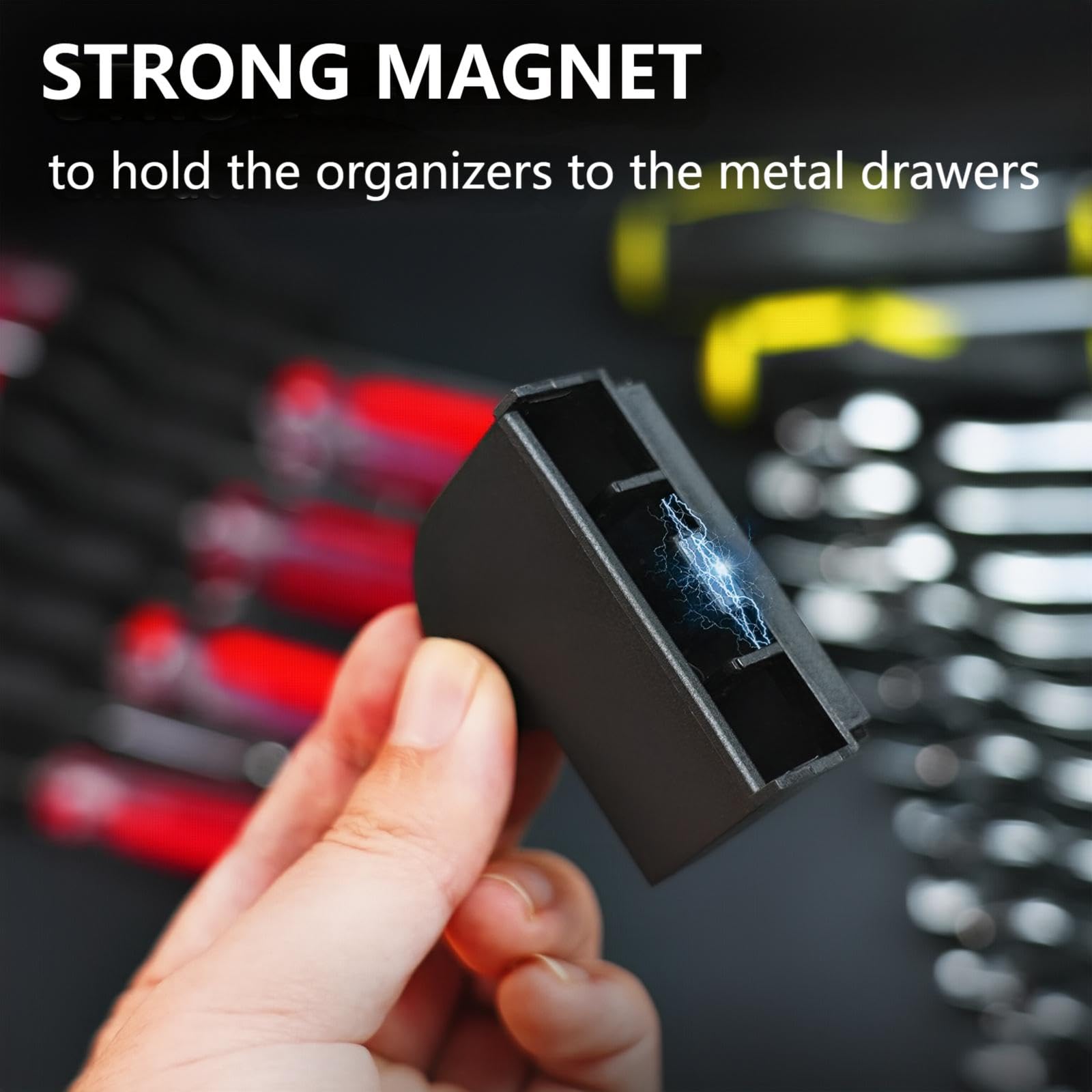 DEHOYI versatile tool holder with a V-shaped design fits many screwdrivers.