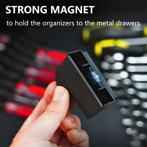 DEHOYI versatile tool holder with a V-shaped design fits many screwdrivers.