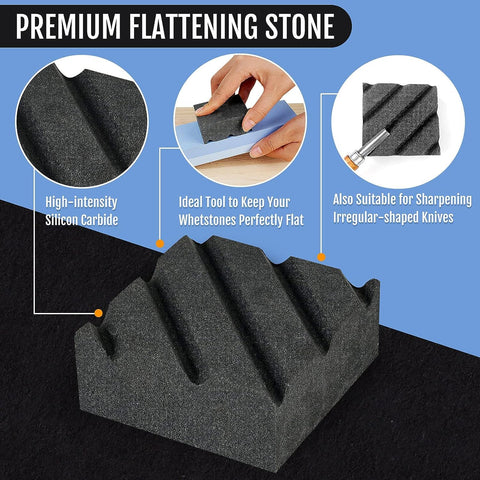 DEHVIHS flattening stone helps maintain flat surface for consistent sharpening