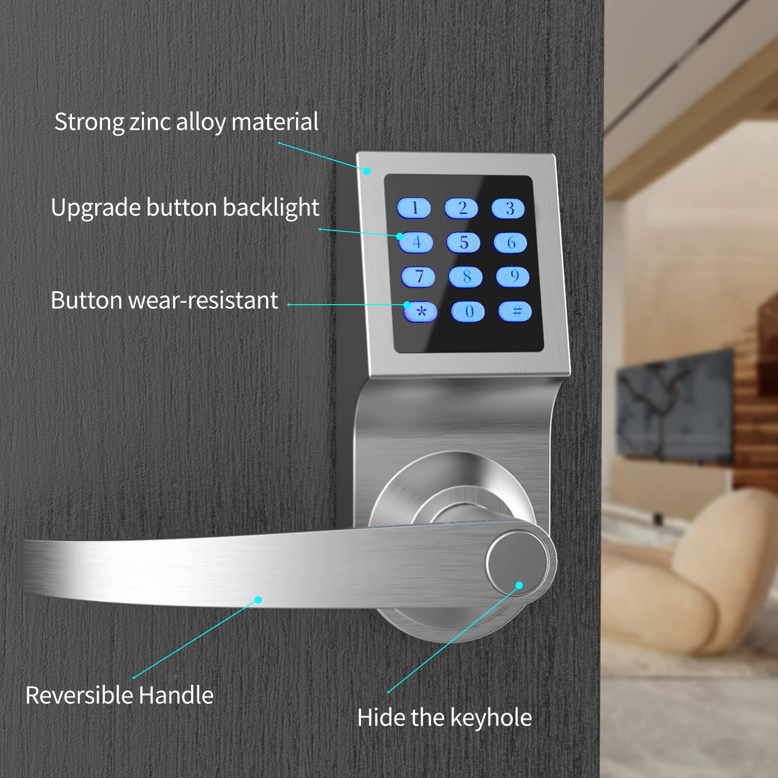 DeJAVU Lighting stores administrator and user passwords for flexible access control.