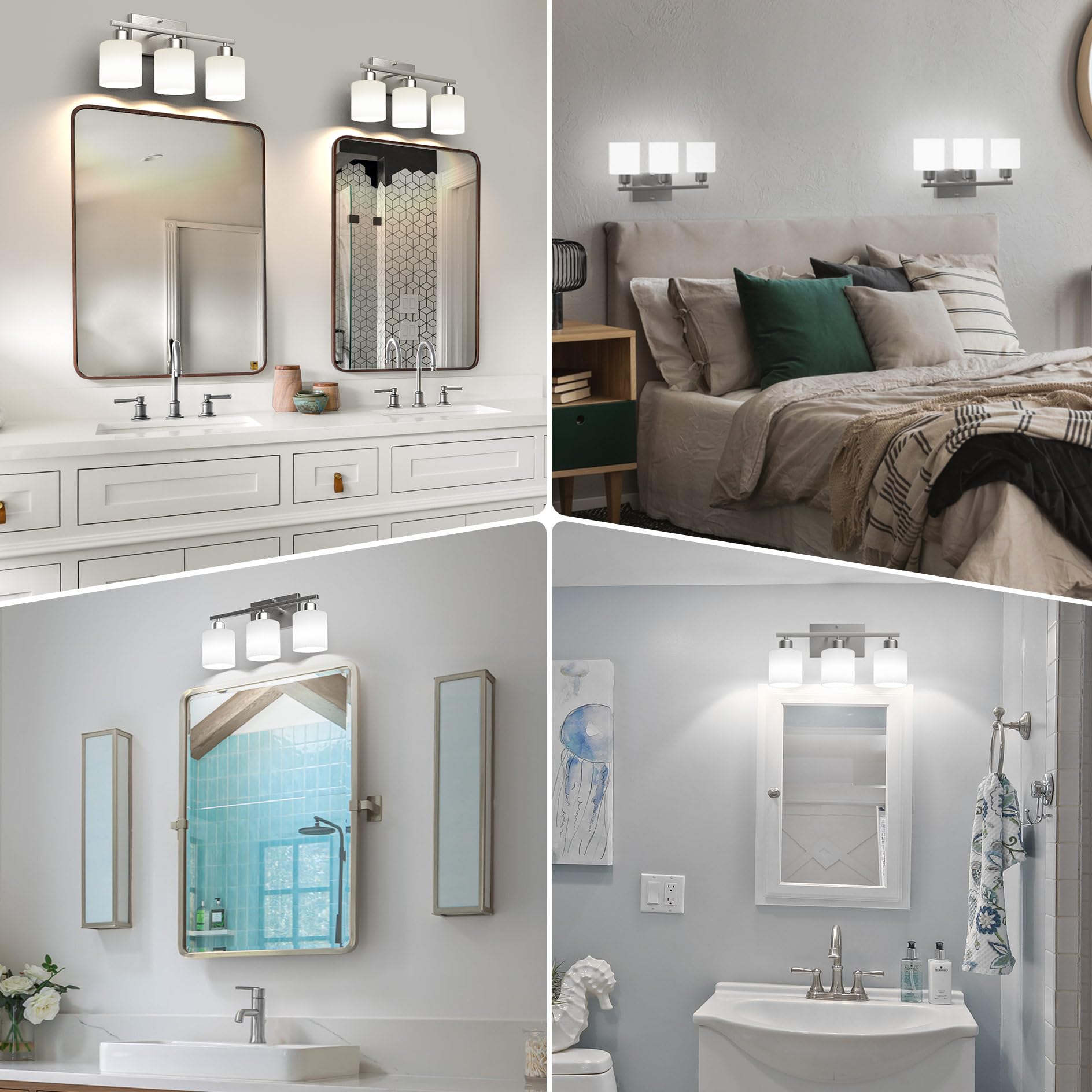 Dekang E26-base bathroom light compatible with a range of bulbs.