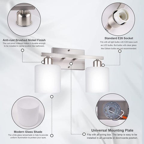 Dekang modern vanity light with clean silhouette for versatile decor