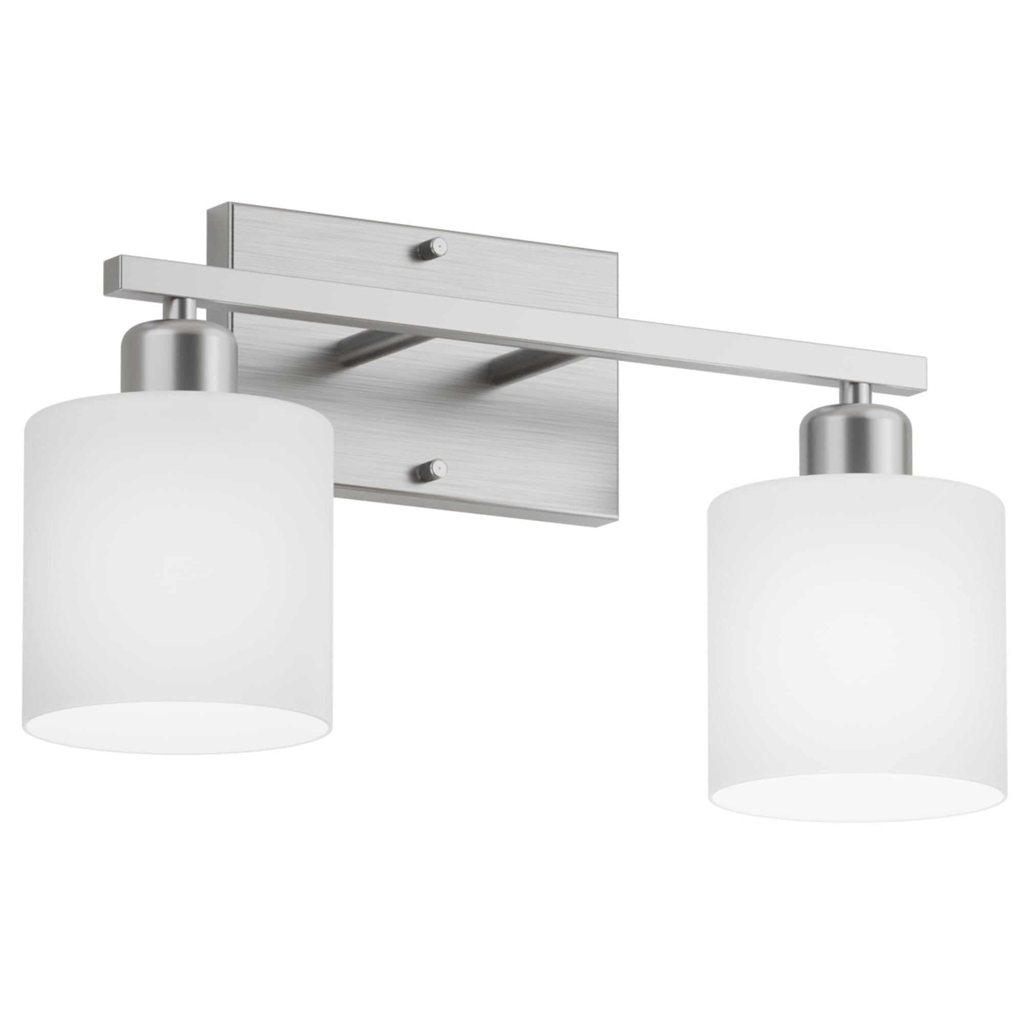 Dekang white glass shade fixture offers soft, inviting glow and easy bulb access