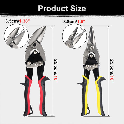 DEKELIY Aviation tin snips hot-forged blades offer lasting sharpness.