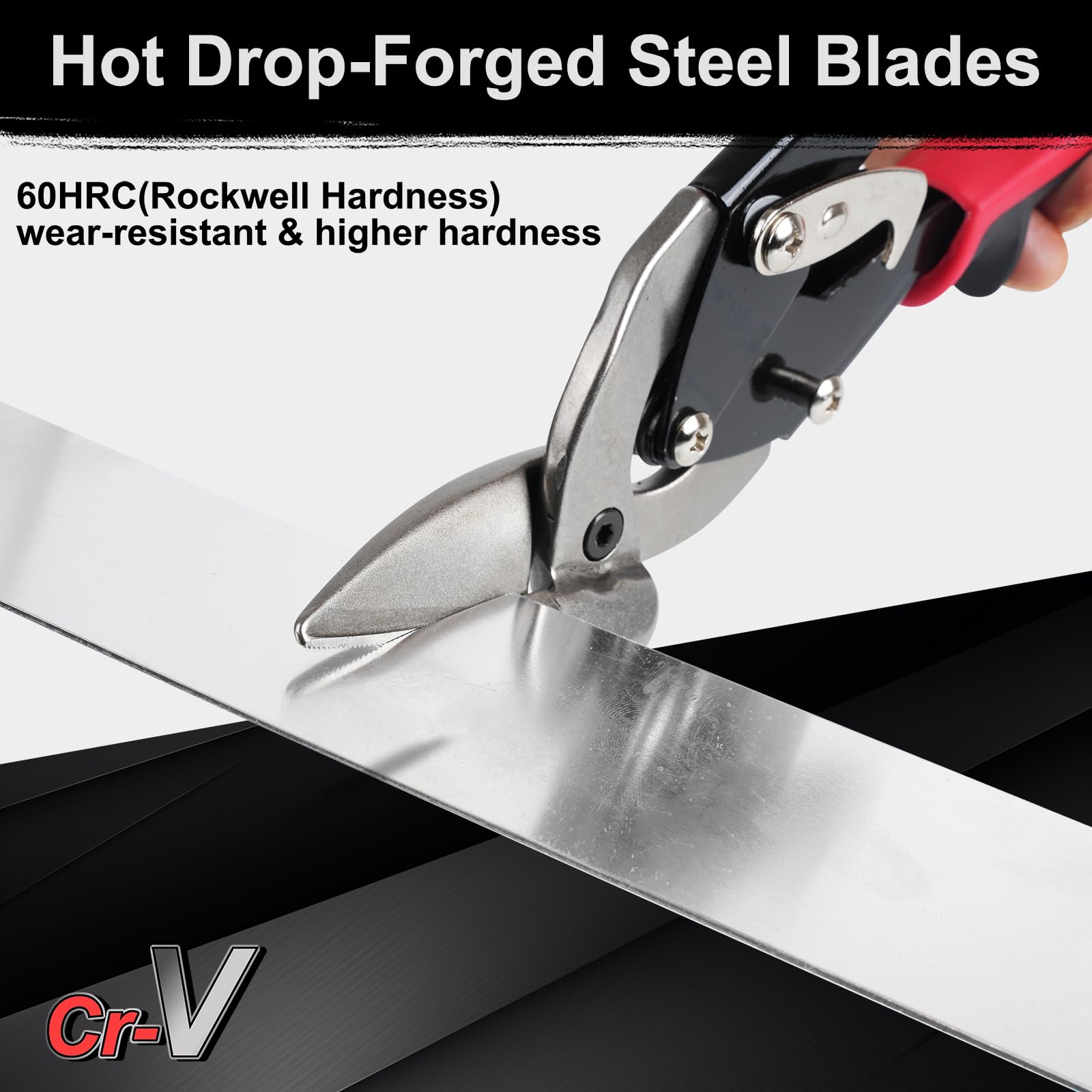 DEKELIY Aviation tin snips right-cut deliver smooth straight cuts with reduced effort.
