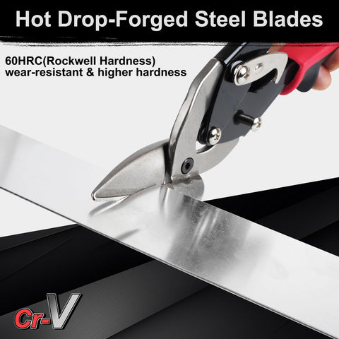 DEKELIY Aviation tin snips right-cut deliver smooth straight cuts with reduced effort.