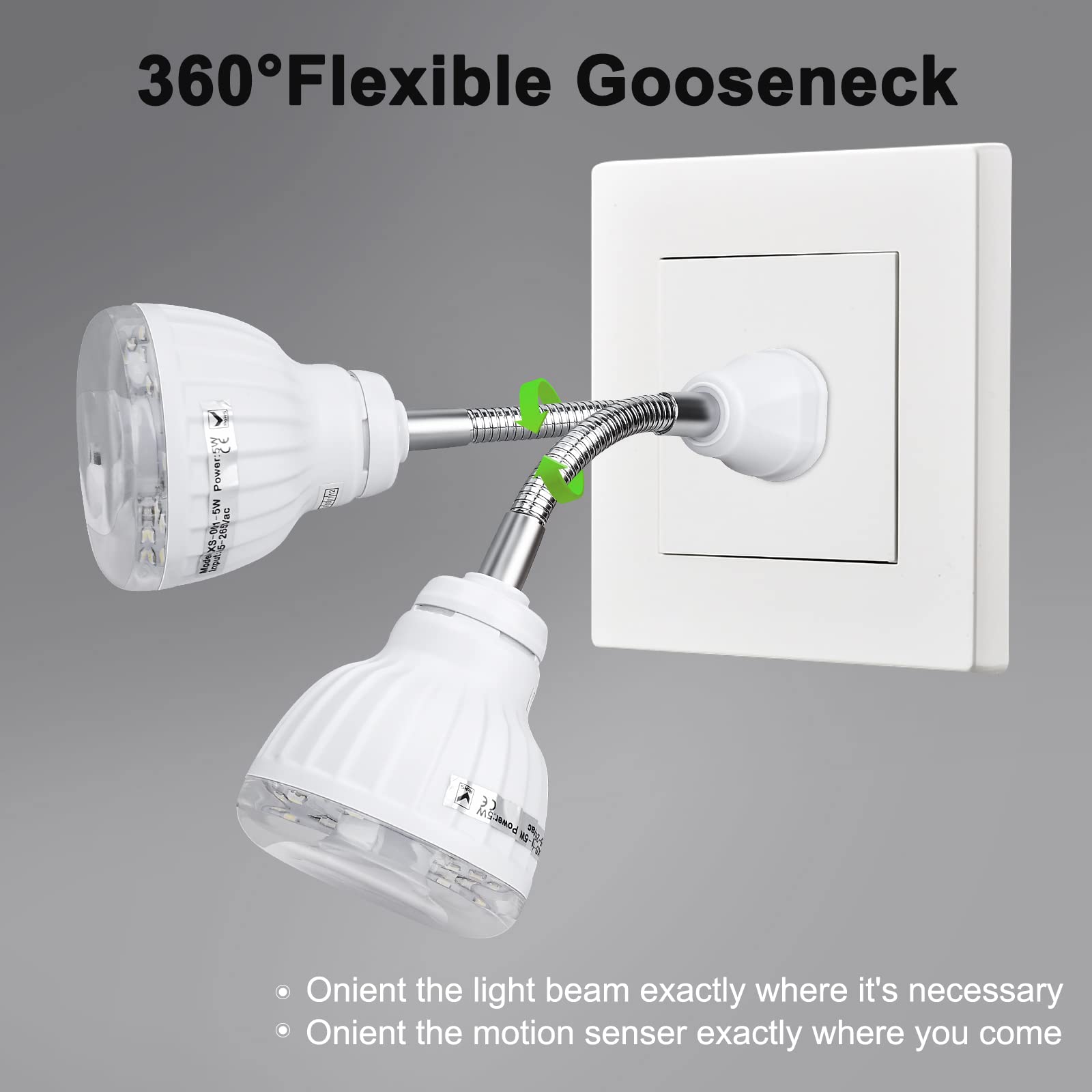 DEKELIY plug-in night light by outlet, ideal for stairways and garages.