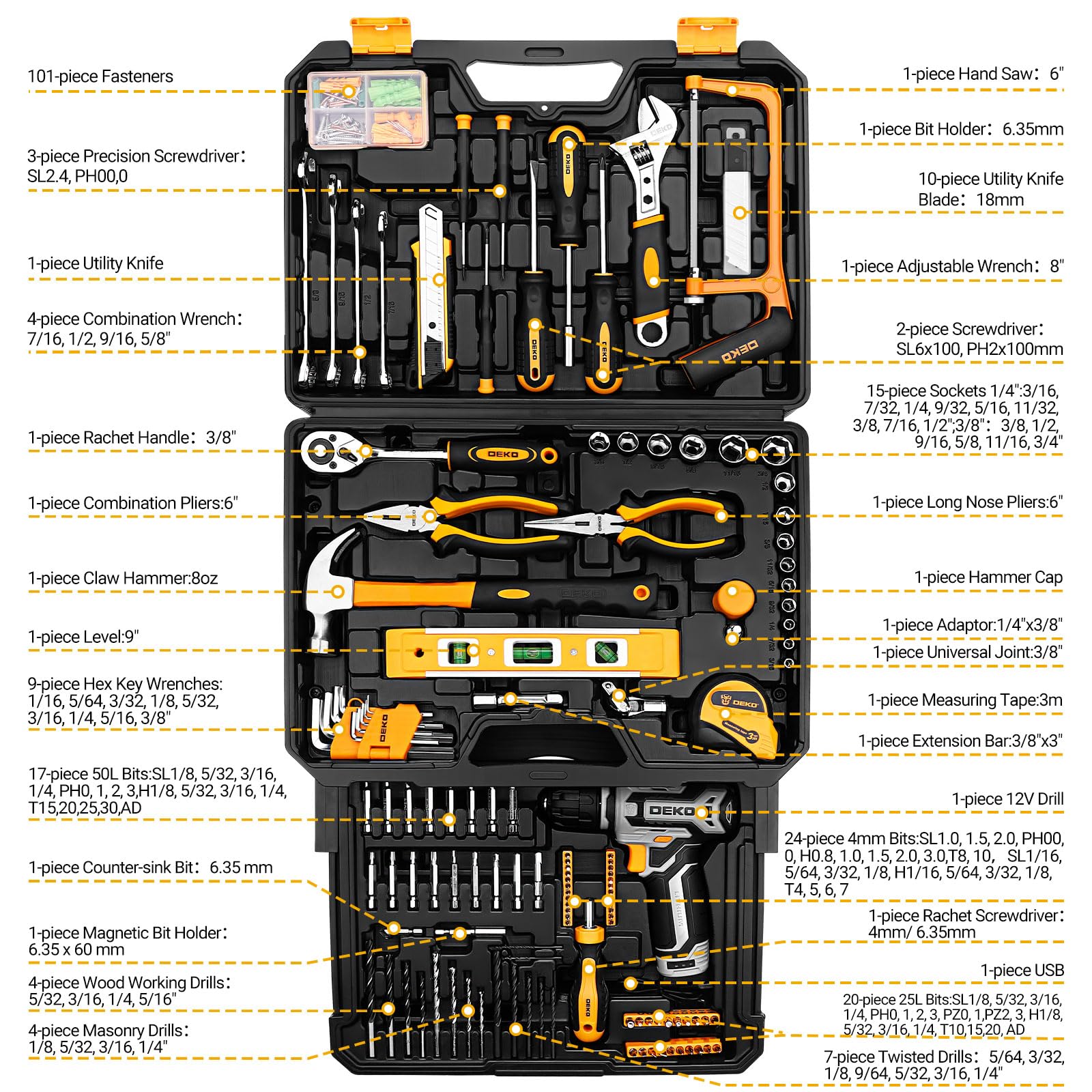 DEKOPRO 12V cordless drill ready for quick charging and simple DIY tasks.