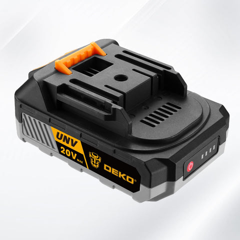 Durable ABS shell protects the DEKOPRO 20V battery from drops and wear.