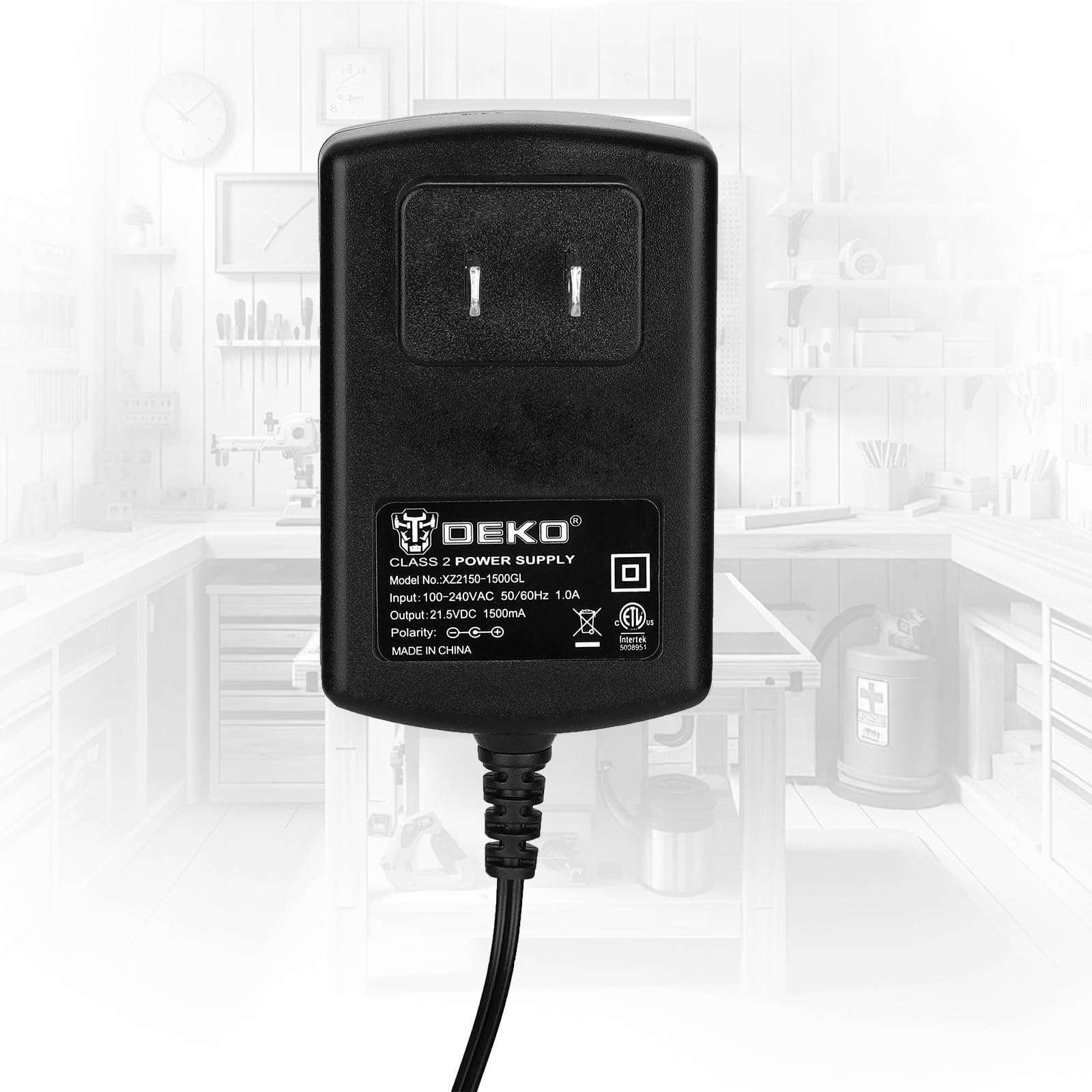DEKOPRO 20V charger cord length supports versatile placement
