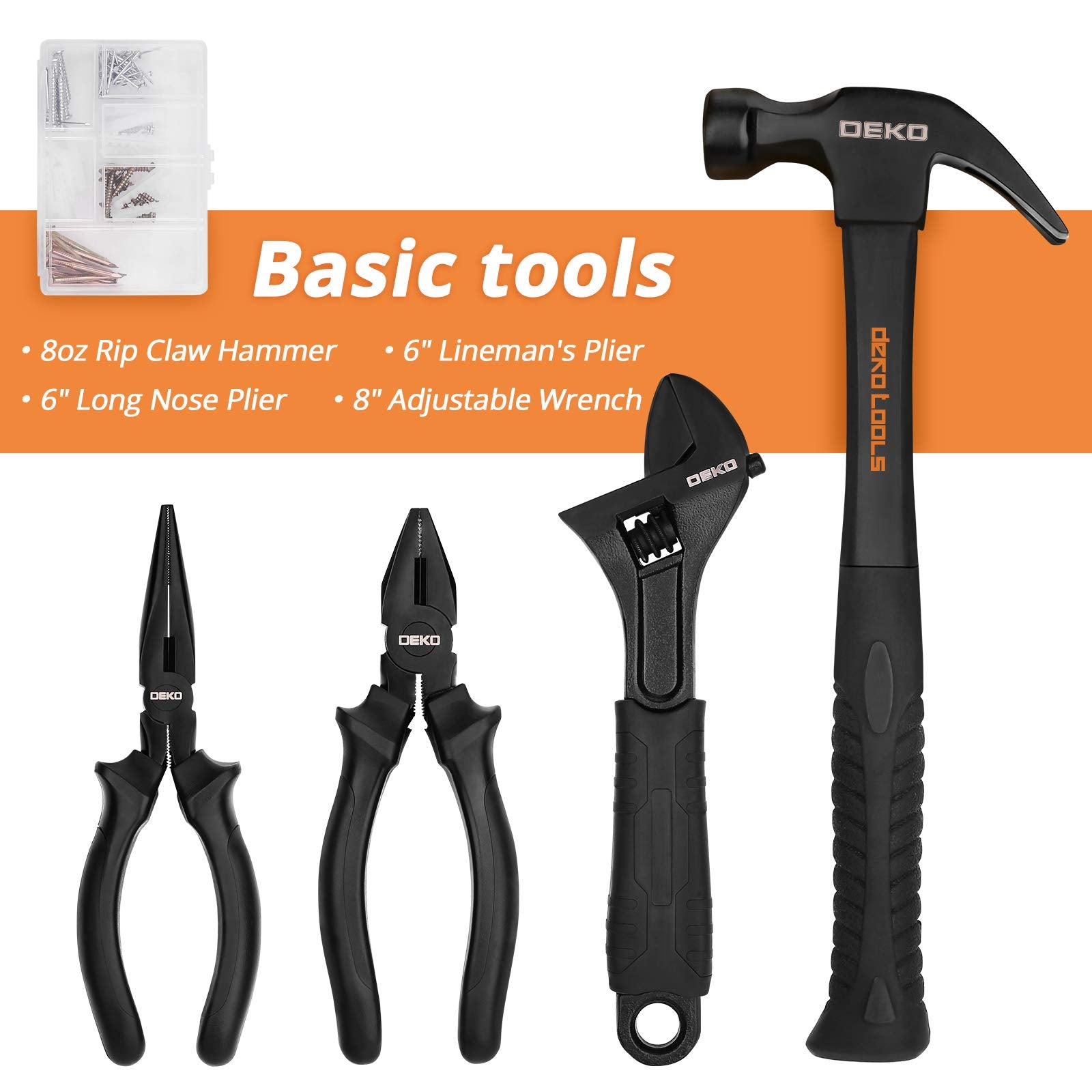 DEKOPRO adjustable wrench helps tackle furniture assembly and general tightening.