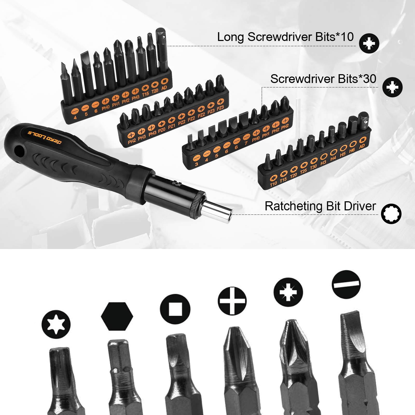DEKOPRO combination spanners cover a wide range of bolt sizes.