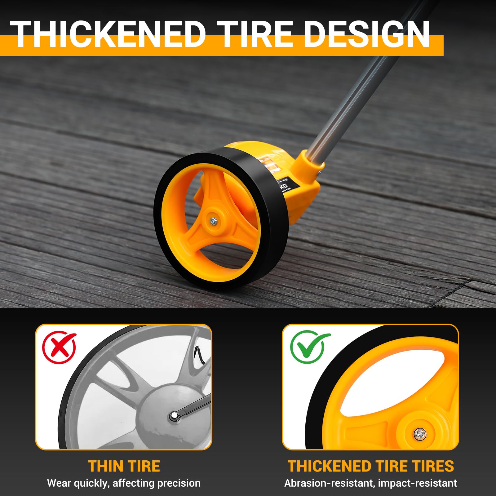 ABS wheel with soft TPR rubber enables smooth rolling and resilience.