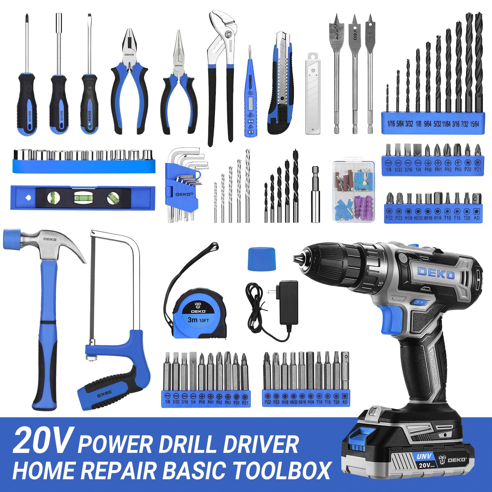 DEKOPRO cordless drill battery and charger ready for DIY projects