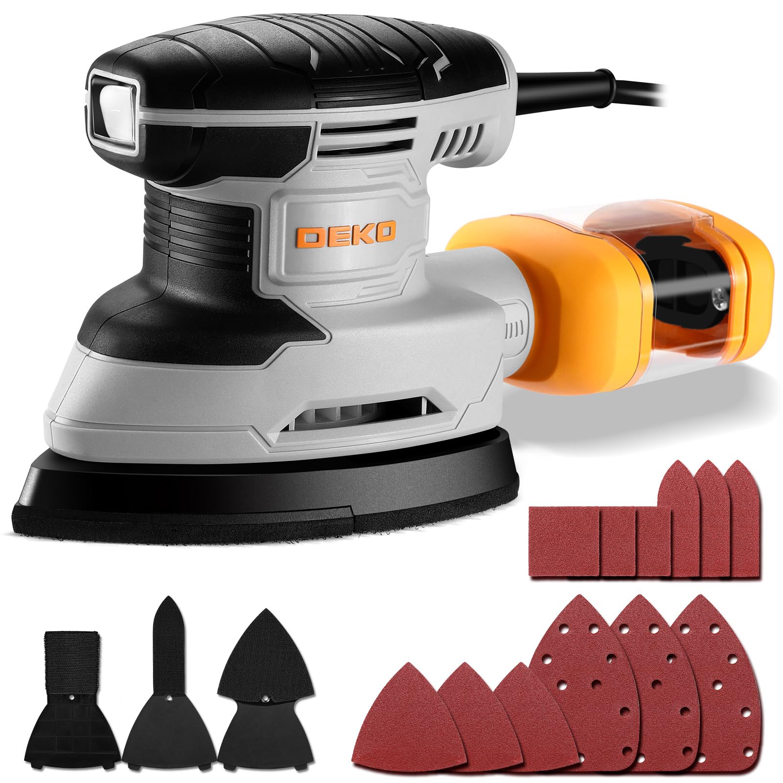 DEKOPRO detail sander with dust collection for cleaner sanding