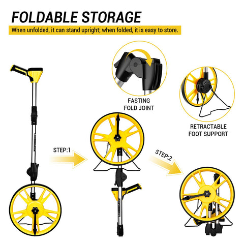 DEKOPRO digital measuring wheel with reinforced frame for durability