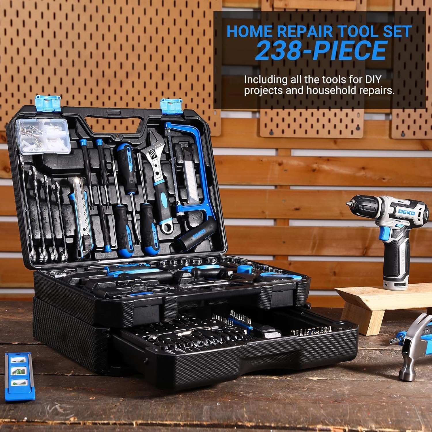DEKOPRO drawer-storage toolbox keeps tools organized for easy DIY.