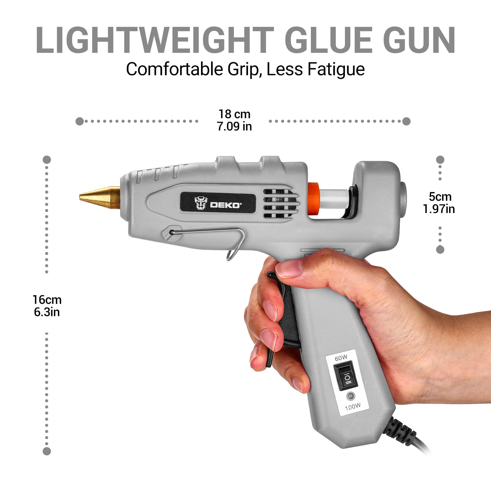 DEKOPRO dripless copper nozzle ensures clean glue flow during projects