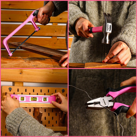 DEKOPRO pink tool kit gift-ready for DIY enthusiasts