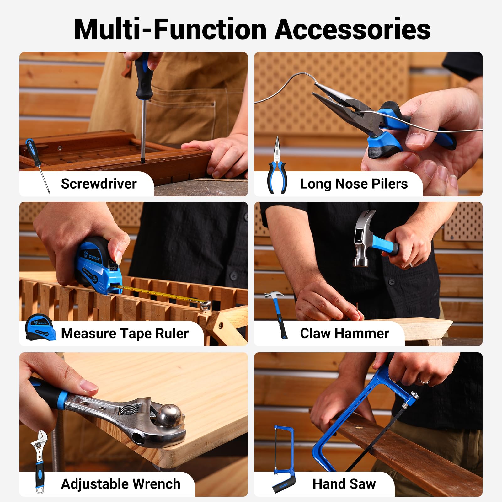 DEKOPRO gift-ready tool kit in blue, perfect for beginners.
