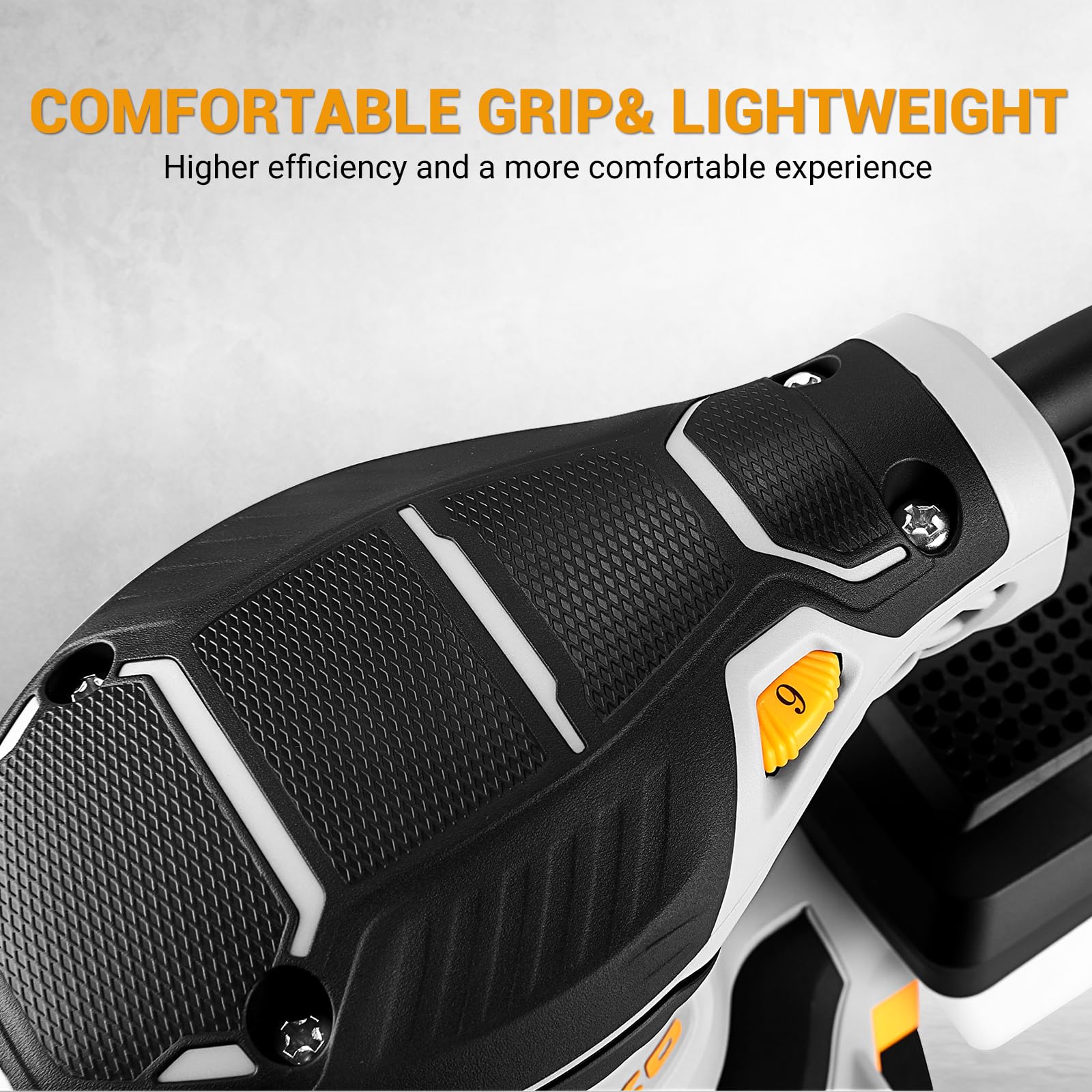 DEKOPRO heat-dissipation vent extends tool life during heavy sanding