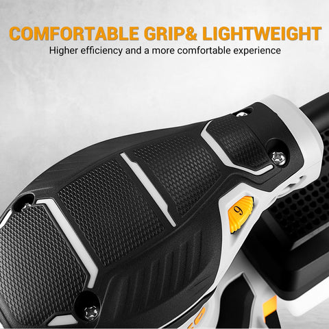 DEKOPRO heat-dissipation vent extends tool life during heavy sanding