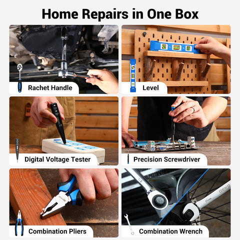 DEKOPRO home repair kit enables versatile DIY projects around house.