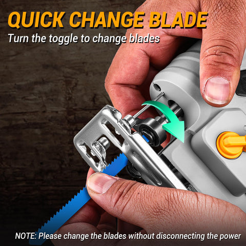 DEKOPRO jig saw offers 4 orbital settings for versatile cuts