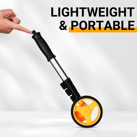 Versatile use for indoor and outdoor tasks with the DEKOPRO measuring wheel.