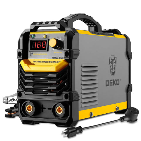 DEKOPRO MMA welder front panel LCD display enables precise settings and monitoring