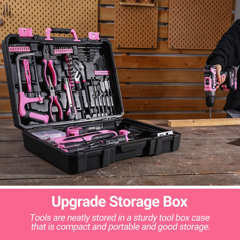 DEKOPRO pink drill bits and sockets for versatile tasks.