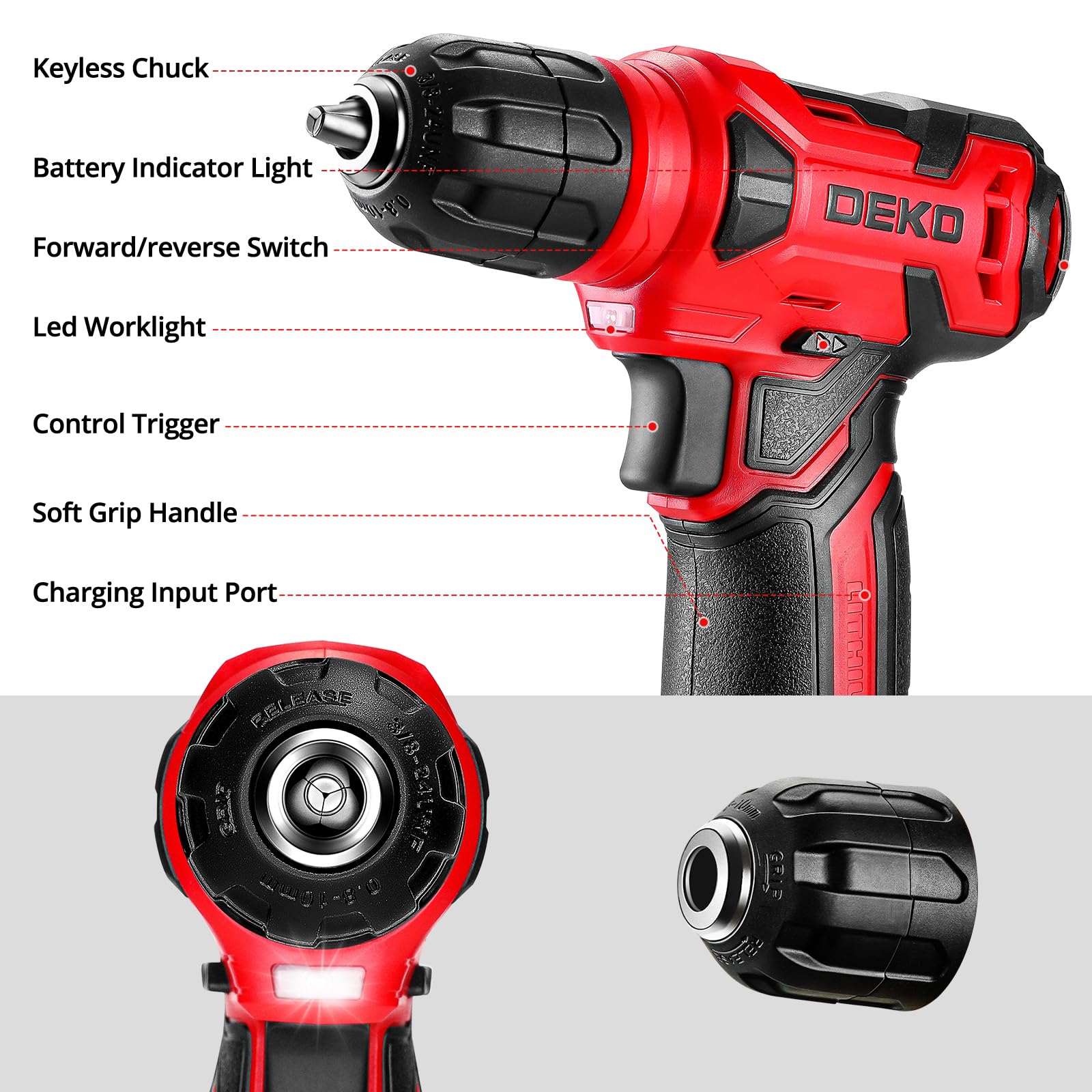 DEKOPRO precision screwdriver bits set for fast, secure tightening