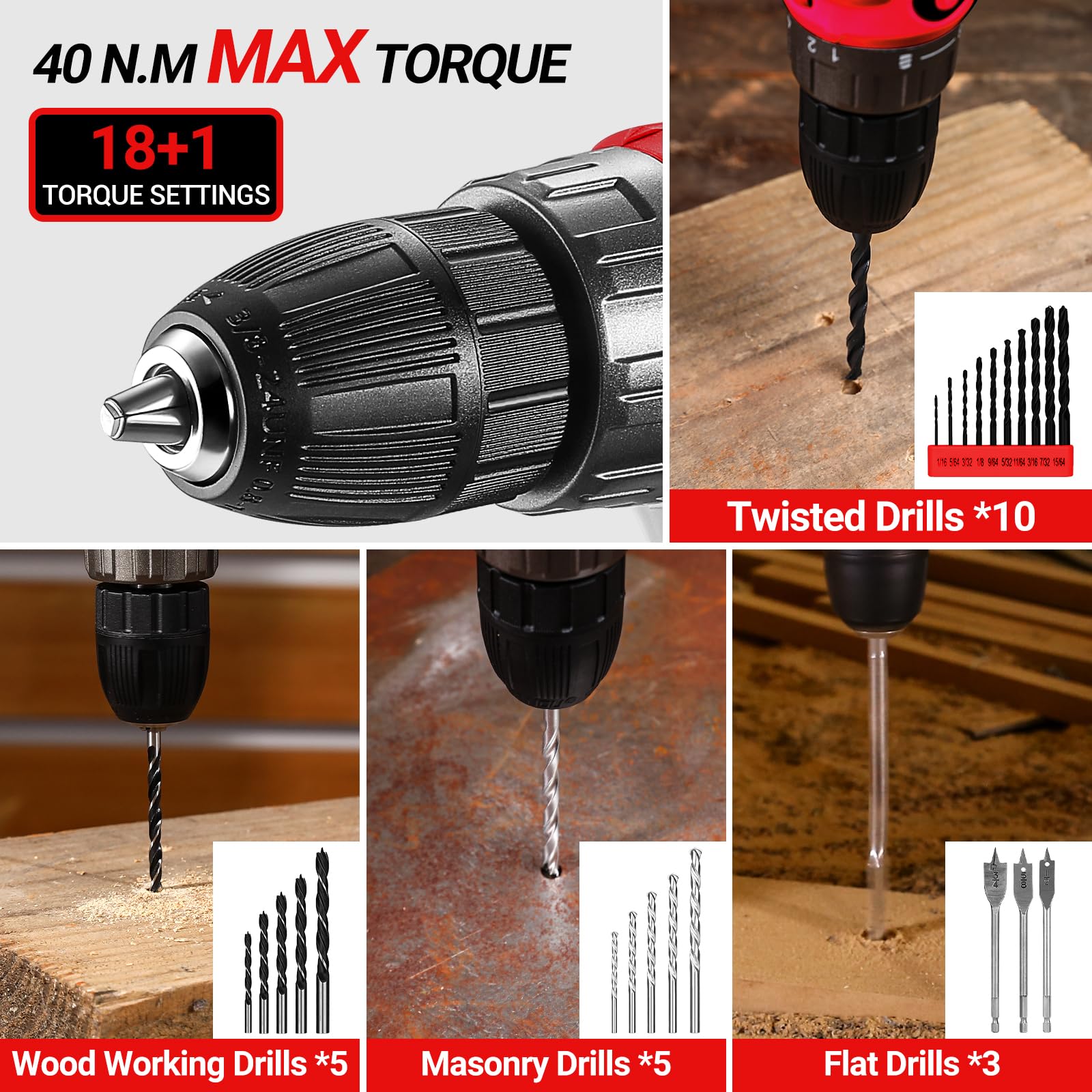 DEKOPRO toolkit includes saw, bits, hex keys, and sockets