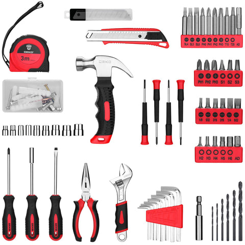 DEKOPRO tool kit for women with ergonomic grip supports comfortable DIY tasks
