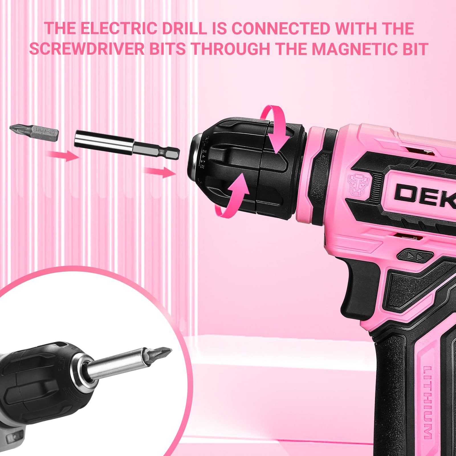 DEKOPRO Type-C charging cable for flexible cordless charging