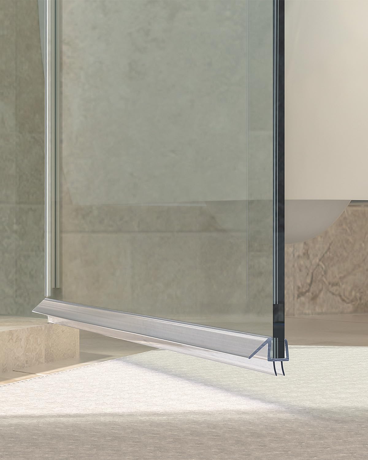 Delamu door bottom trim to fit doors with hacksaw for a precise fit