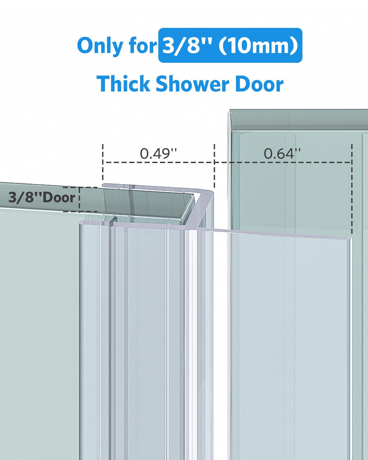 Delamu PVC water guard seals the door edge to keep water inside.