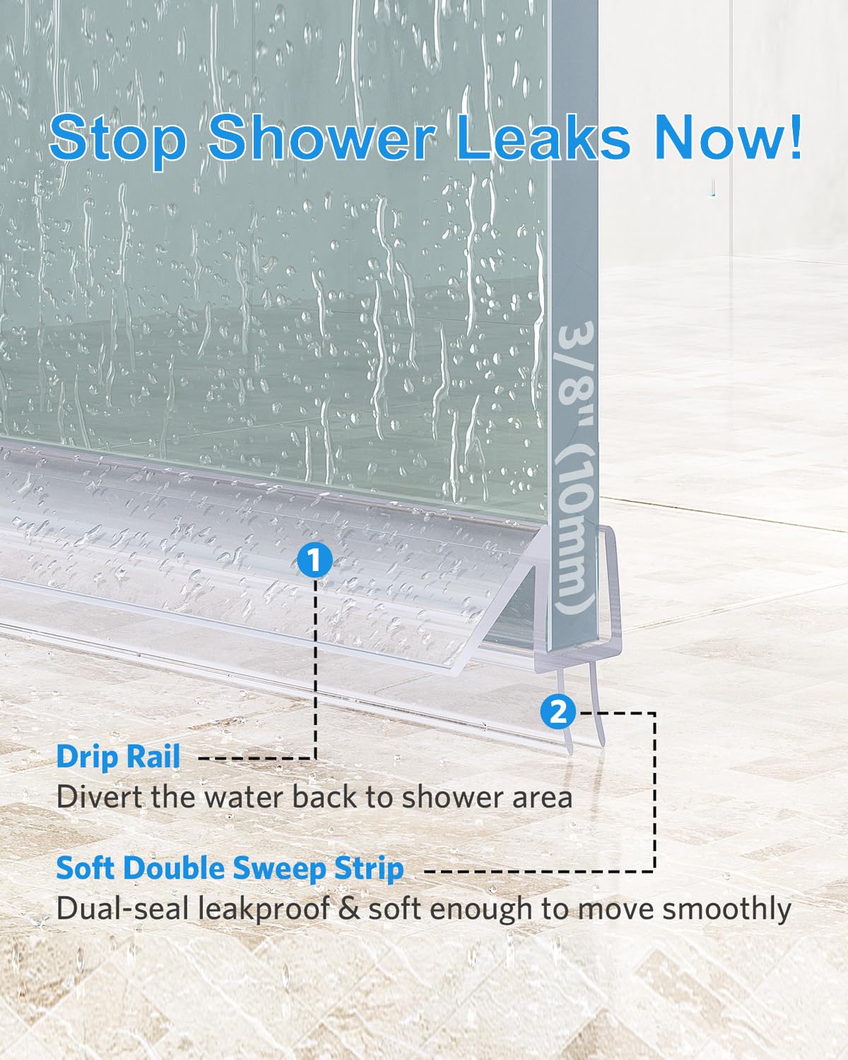 Delamu soft brush seal fins reduce noise for a quieter bathroom