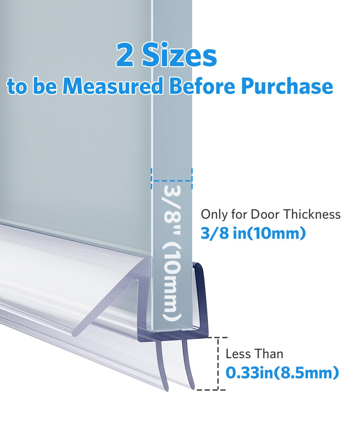 Delamu water guard 30-degree channel directs water inward for a drier floor