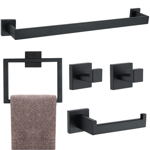 Delarkusi matte black towel bar 400mm adds sleek storage and quick-dry towels.